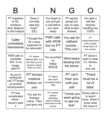 Tech Support 6 Bingo Card