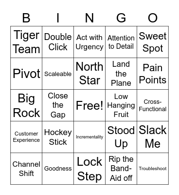 KPI Bingo Card