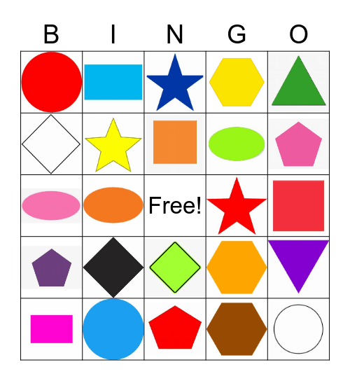 Shapes Bingo Card