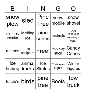 TSE BINGO Scavenger Hunt Bingo Card