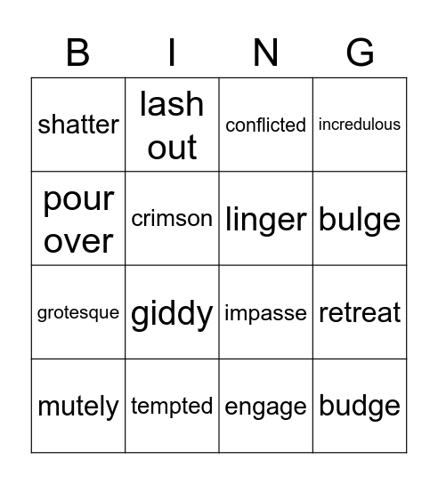 L6: Session 4: Week 3: The Run Ch 6-7 Bingo Card