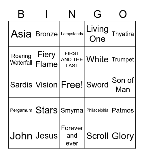 Revelation - Chapter 1 Bingo Card