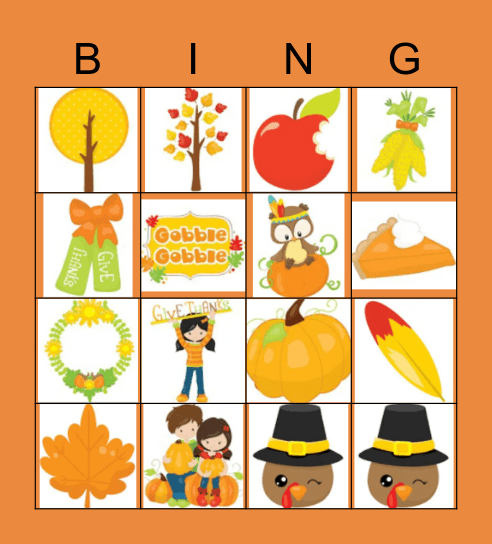 Thanksgiving Bingo Card