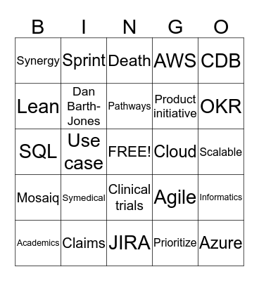 Product BINGO! Bingo Card