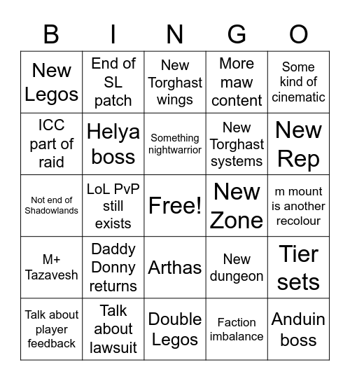 9.2 Annoucement Bingo Card