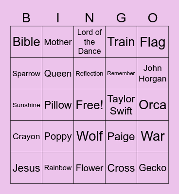WAAYV Bingo Night Bingo Card