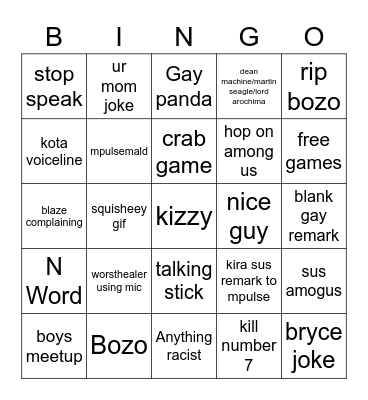 Help Discord Bingo Card