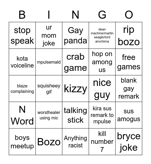 Help Discord Bingo Card