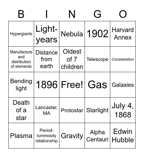 LEAVITT LISTENING Bingo Card