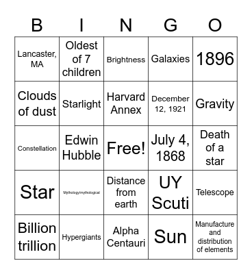 LEAVITT LISTENING Bingo Card