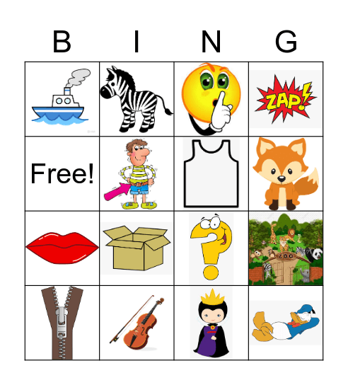 P2 Module 1 Phonics Revision Bingo Card