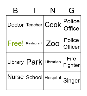 My Community Bingo Card