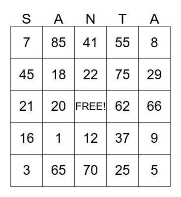 BURROW TEAM CHRISTMAS Bingo Card