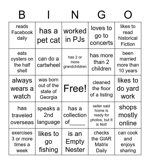Salt Coast Properties BINGO Card
