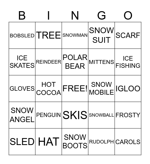 WINTER BINGO Card