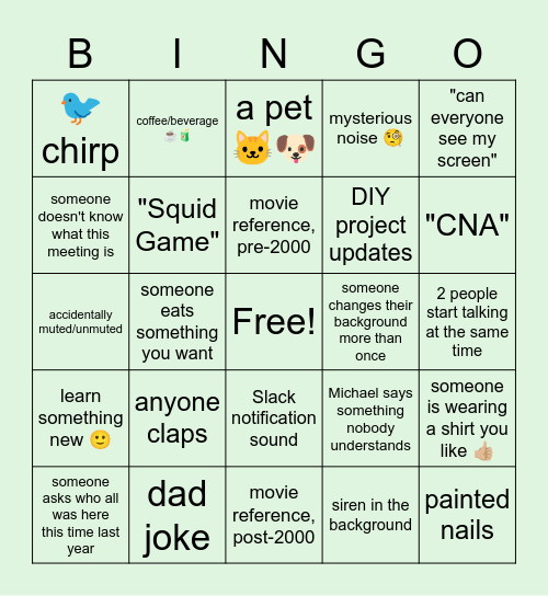 Offsite bingo! Bingo Card