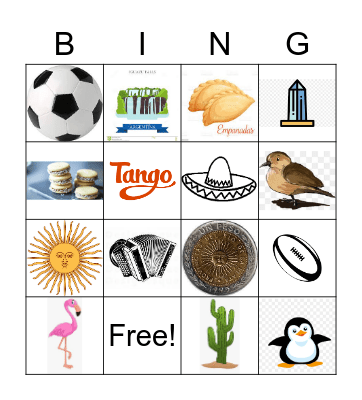Argentina Bingo Card