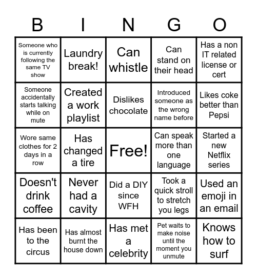 Bingo Card