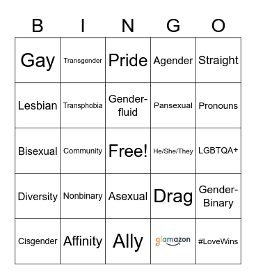 Glamazon Bingo Card