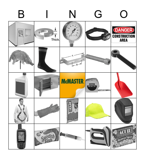 McMaster Product Bingo Card