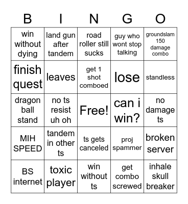 aut bingo Card