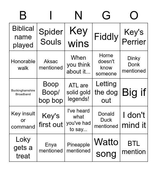 ATL Bingo Card