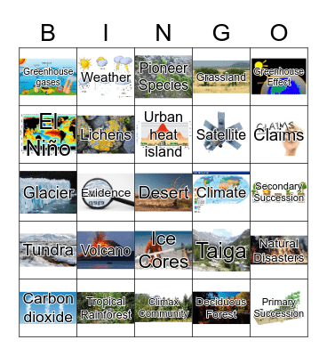 Environmental Science Vocab Bingo Card
