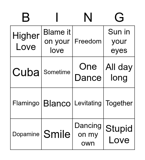Bingo Card