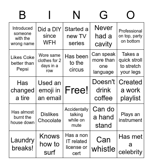 Bingo Card