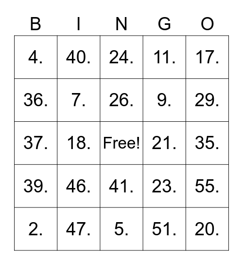 free printable winter bingo 20