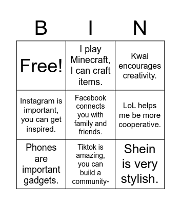 KENOTE UNIT 5 SPEAKING  PREPARATION Bingo Card