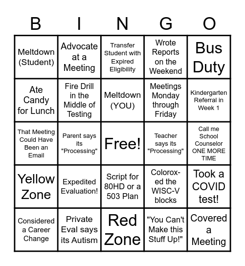 2021-2022 (and its only November...) Bingo Card