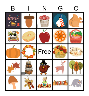 FALL Bingo Card