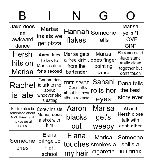 PARTY BINGO Card