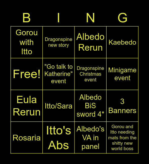 2.3 Letter Bingo Card