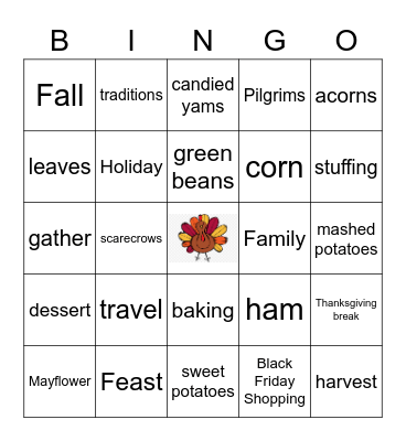 Thanksgiving Things!!! Remember to contact the BINGO BASE as soon as you BINGO either VERTICALLY, HORIZONTALLY OR DIAGONALLY!!! GOOD LUCK!!! Bingo Card