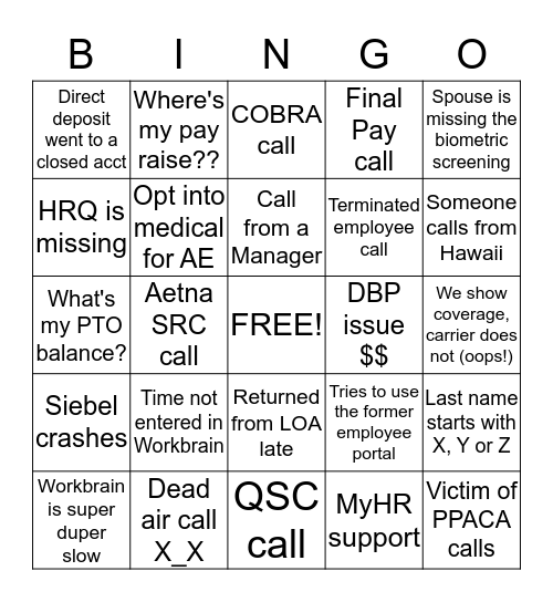 CVS Bingo Card