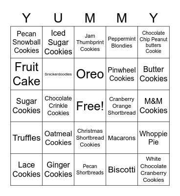 Cookie Time! Bingo Card