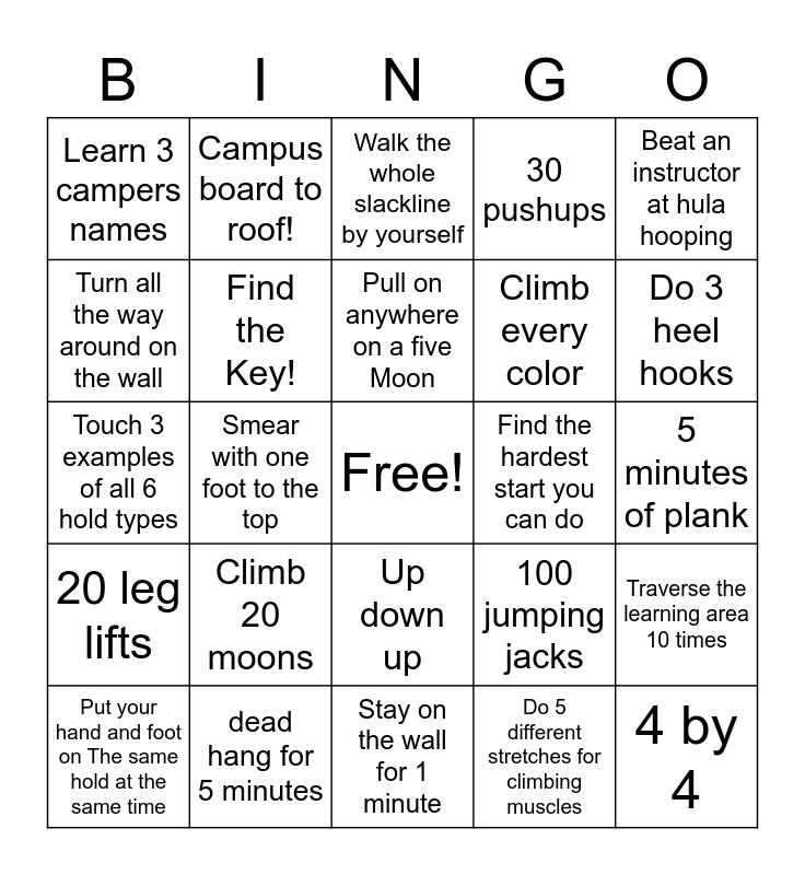 Tech List Bingo Card