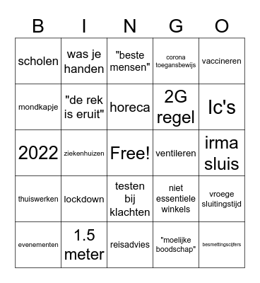 Persconferentie BINGO Card