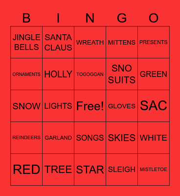 LAA'S YEAR END SOCIAL Bingo Card