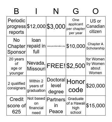 Bingo Card