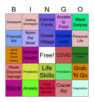 Others Helping Others Bingo Card