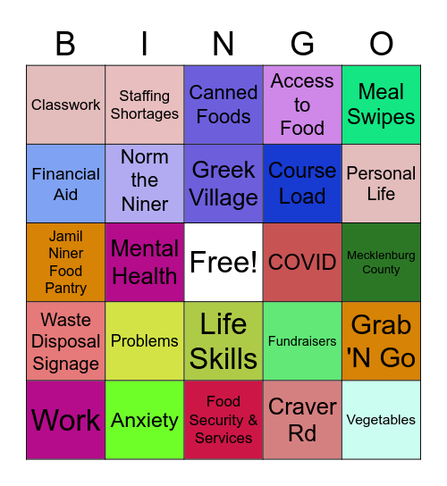 Others Helping Others Bingo Card