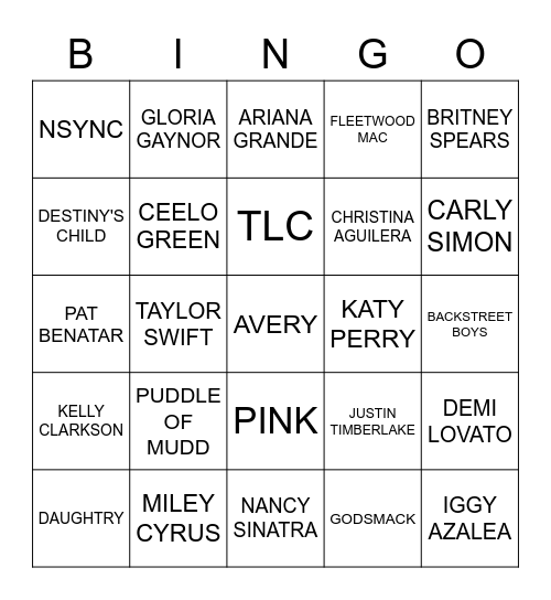 BREAK UP BINGO Card