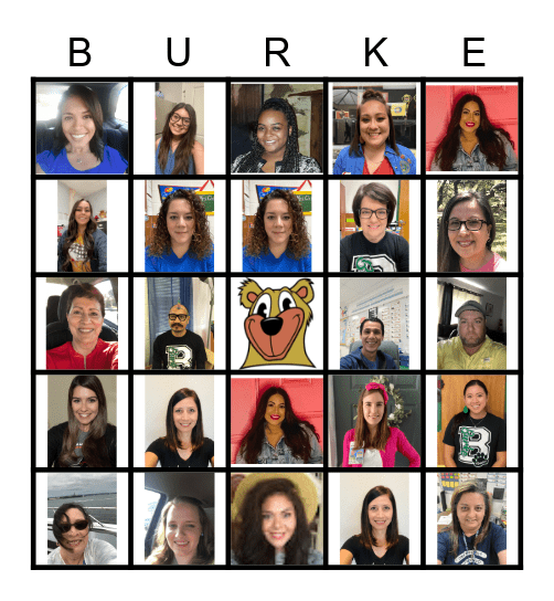 Burke Staff Bingo Card