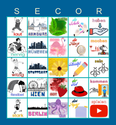 Guess Who? / Wer/was ist es...? Bingo Card