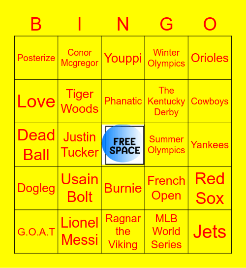 SPORTS FUN! Bingo Card