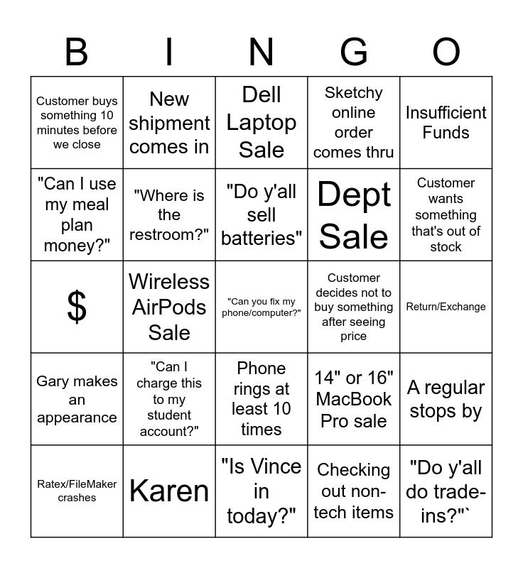 computer bingo for classroom