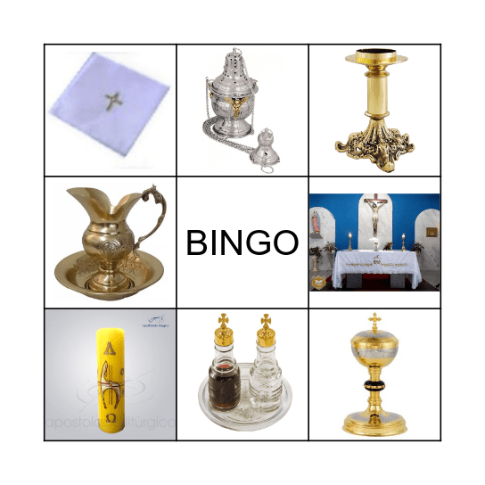 BINGO - Objetos Litúrgicos Bingo Card